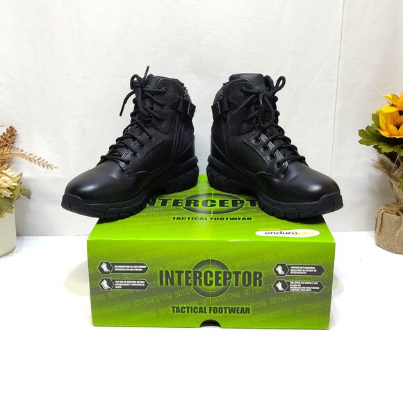 Interceptor Litefast Tactical Boots Women's Size 8.5 Zippered 6" Shaft Soft Toe - Picture 4 of 10